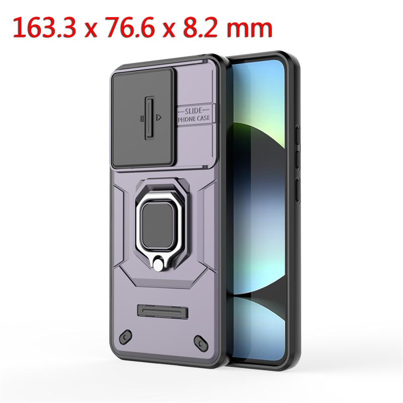 Чехол для телефона с выдвижным окном для Redmi Note 14 4G, держатель-кольцо, магнитная задняя крышка для Redmi Note 14 4G, чехол для Redmi Note 14 4G