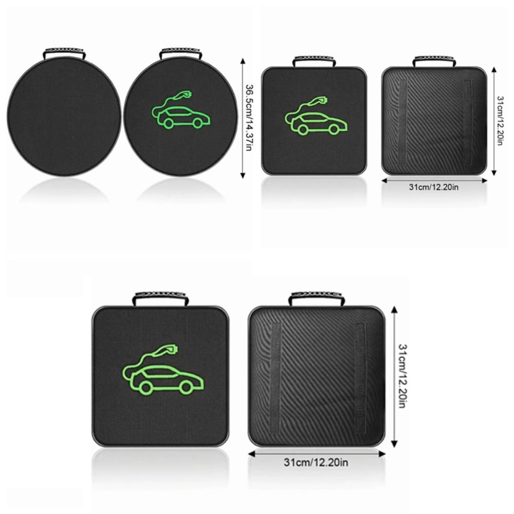 Spacious Inner Space EV Charging Cable Storage Bag Car Charging Cable Organizer Bag Outdoor Use
