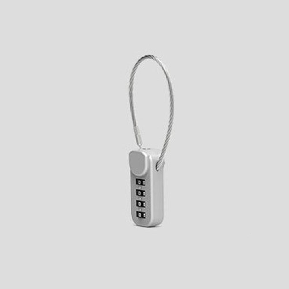 4-значный кодовый замок с пружинным тросом, разноцветный кодовый замок для дорожного багажа, навесной замок для шкафчика