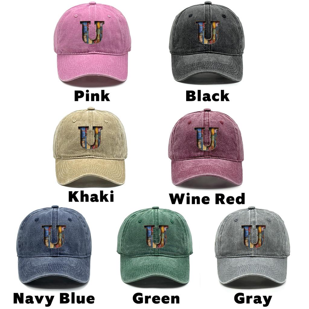 3D-иллюстрация Алфавит A-Z Печать Унисекс Snapback Бейсболка Стирка Хлопок Нерастягивающаяся Ткань Бейсболка Регулируемая Кепка от солнца