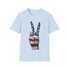 Унисекс Футболка с американским флагом и знаком мира S M L XL 2XL 3XL