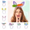 Плюшевый обруч для волос в виде кролика, цыпленка, мультяшного животного, повязка на голову в стиле счастливой Пасхи для вечеринки