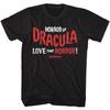 Hammer Horror Horror of Dracula Black Adult T-Shirt