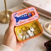 3D Printed Sardine Jewelry Box Fishbone Insert Trinket Storage Box  Desk Storage