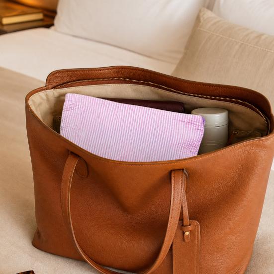 Striped Makeup Bag, Zipper Closure, Durable Portable Cosmetic Storage Bag, for Travel Business Trips And Outdoor Use