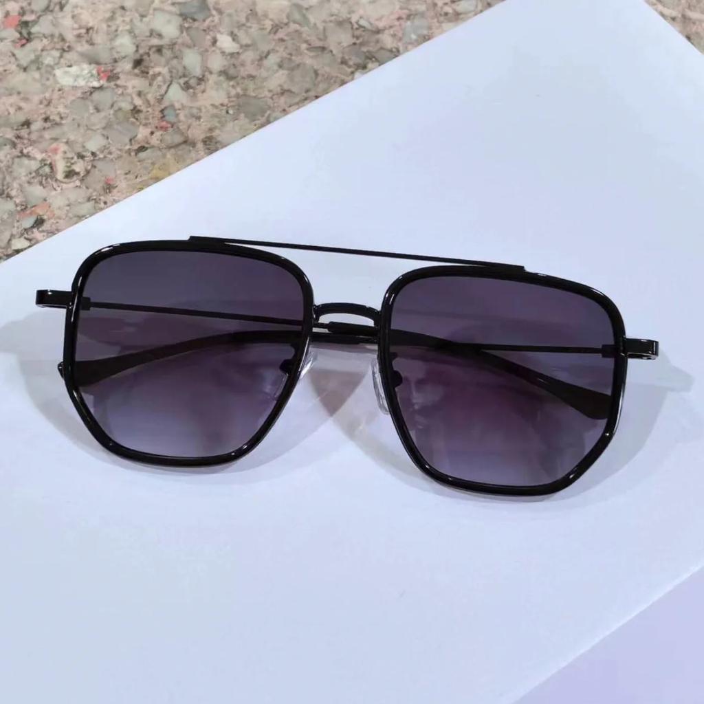 Trendy Square Sunglasses Fashion Vintage Double Bridge Casual Sun Glasses Women Stylish Oversized Brand Design Shades