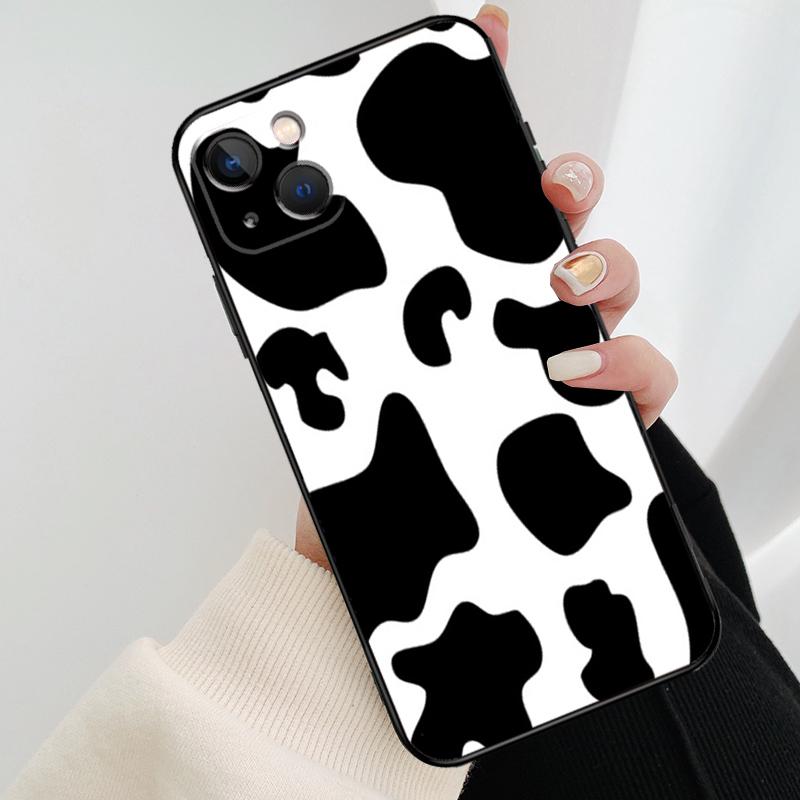 Spotted Cow Skin Print Phone Case For iPhone 17 Pro Max 14 13 12 11 15 16 Pro Max mini 16 15 Plus 16e 17 Air Cover