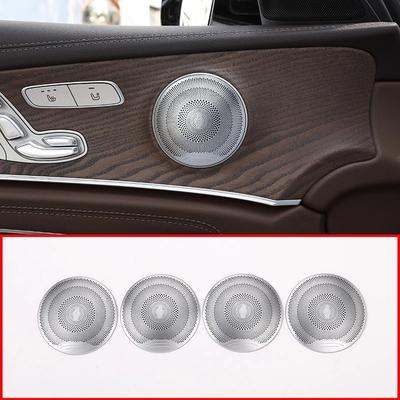 4 шт. для Mercedes Benz GLC X253 E Class W213 C Class W205, внутренняя дверь автомобиля, аудиодинамик, дверной громкоговоритель, накладка, наклейка