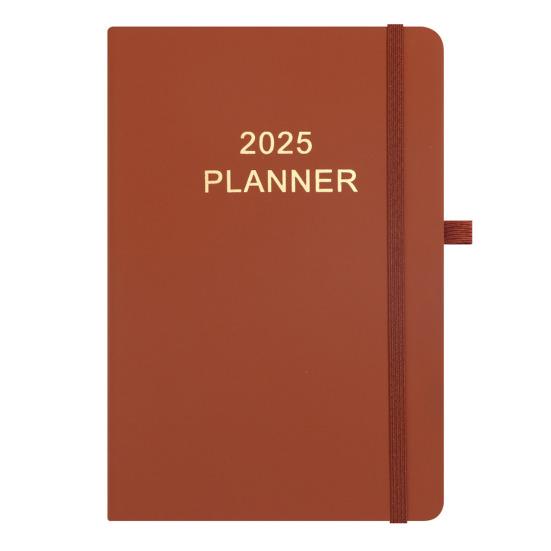 Планировщик дел на 2025 год с держателем для ручки в обложке из искусственной кожи Планировщик на месяц и неделю