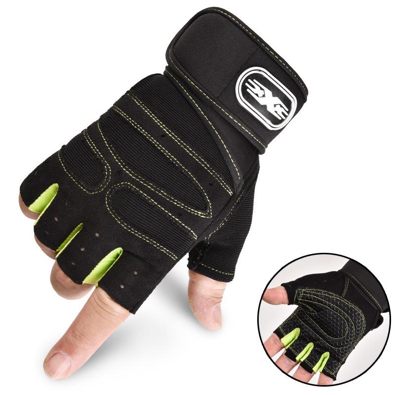 Dumbbell Gloves for Men Women Weightlifting Crossfit Bodybuilding Workout Sport Gym Training Gloves Non-slip Wrist Protector