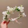 Colorful Women Wedding Floral Headband Diameter 18cm Fashion Bohemia Flower Crown Hair Accessories Multistyles