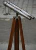 Victorian Brass Binocular Telescope: 50" Marine Standing Scope