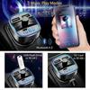 Bluetooth Fm Transmitter For Car, Blue Ambient Light Wireless Radio Car Receiver Adapter Dual Usb Charger 5v/2.4a