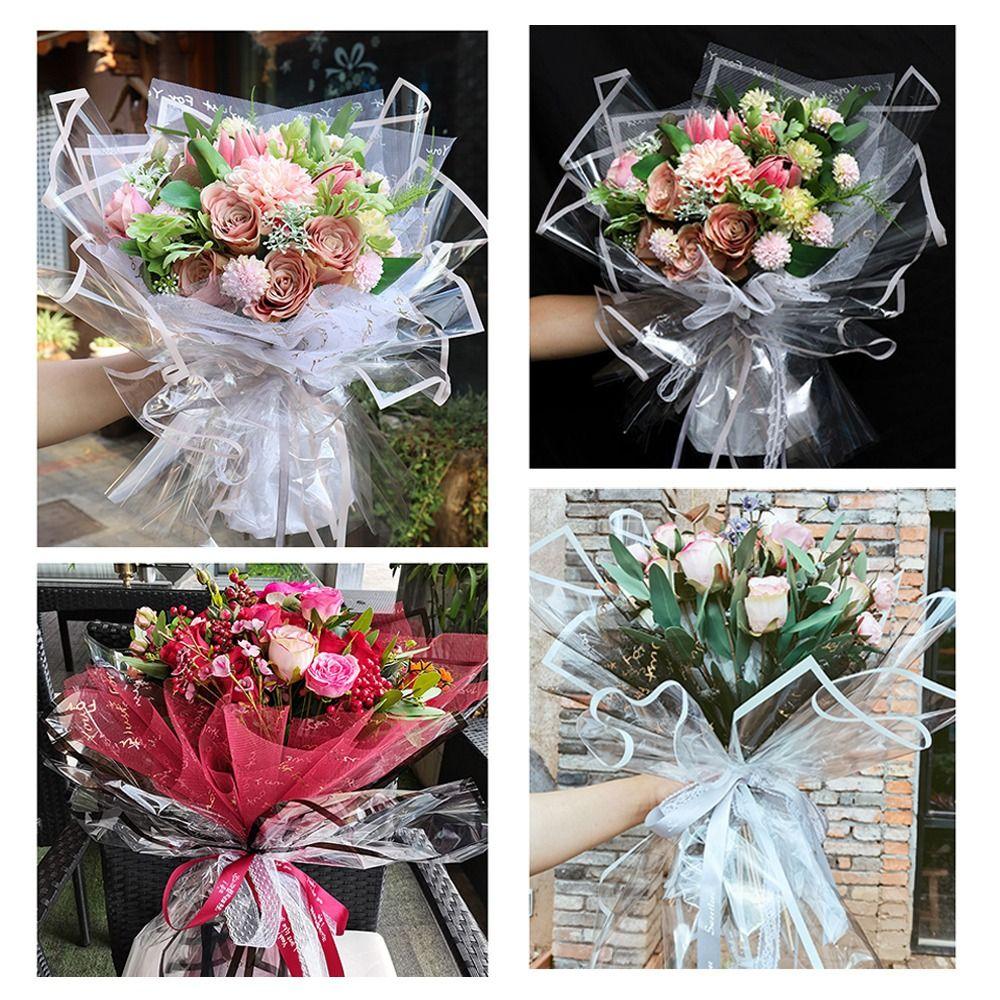 PVC Film Bouquet Packing Bag Craft Flower Packaging Bag Flower Wrapping Paper Roll Mother's Day