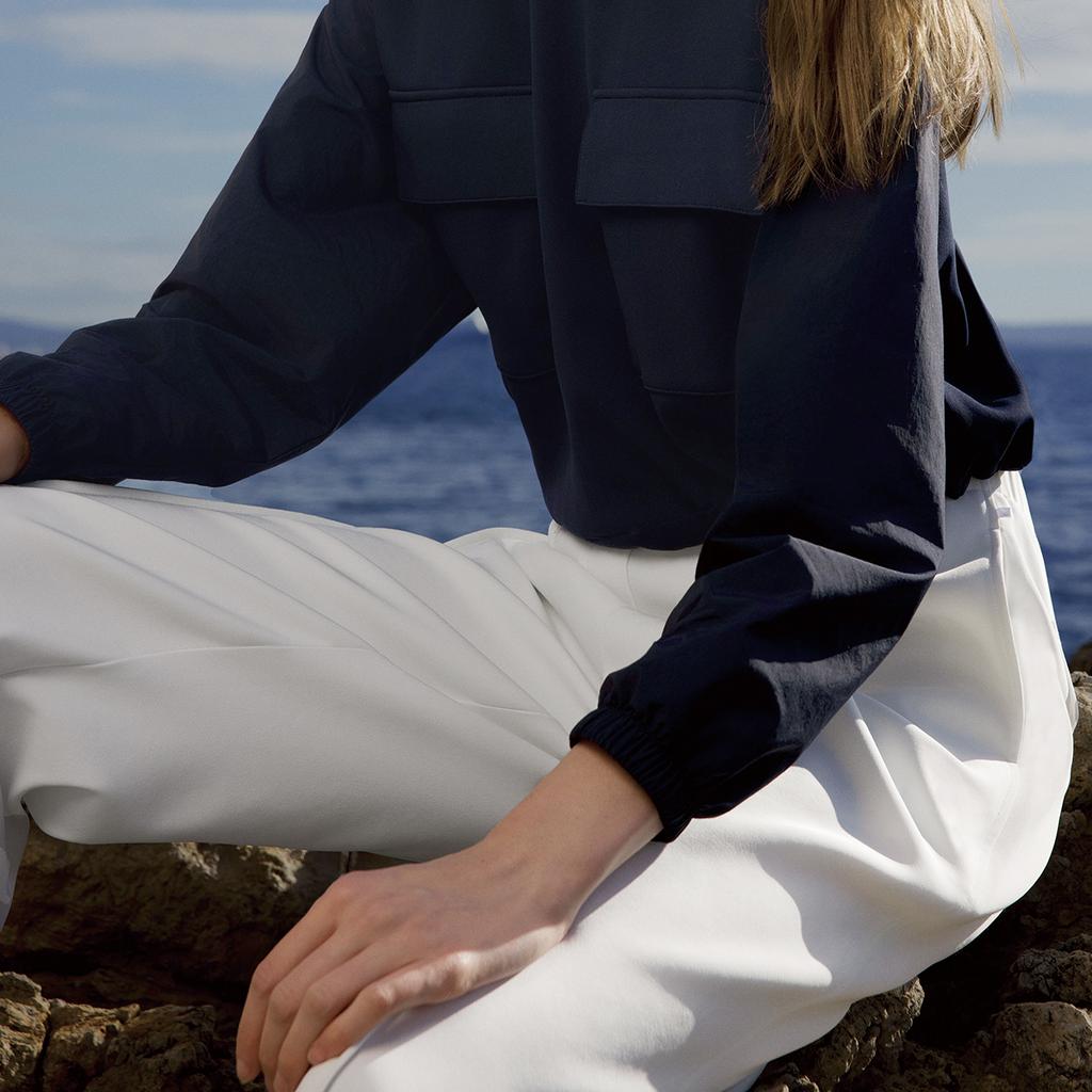 Fila Изумрудно-зеленый Модный Простой Однотонный Универсальный Повседневные Брюки Женский низ Облачно-белый F11W524803F-WT