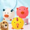 Squeaky Round Pet Toys - Pig & Chicken Head Shapes, Chew Toys for Puppies, Teeth Cleaning & Grinding, Durable Dog Play Toys,
