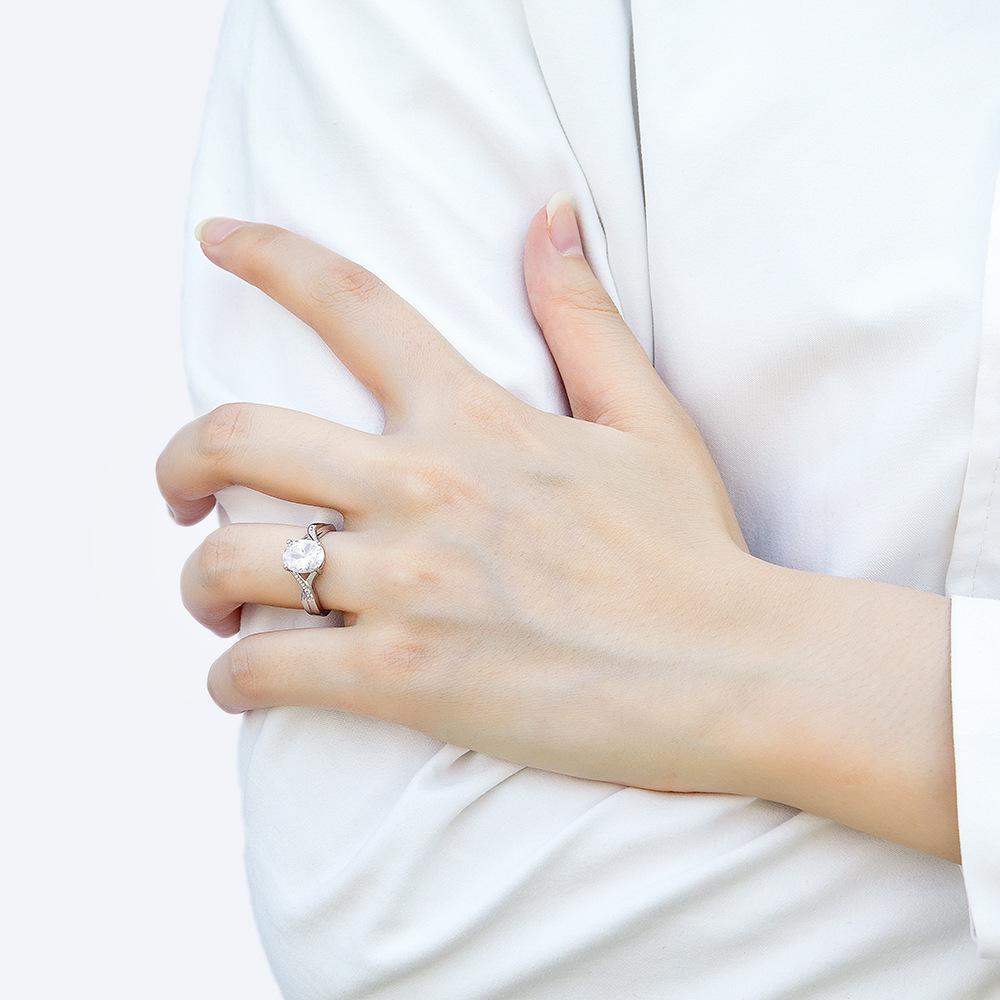 Классическое кольцо Lindon из стерлингового серебра 925 пробы с цирконом, женские ювелирные изделия, свадебный подарок для вечеринки