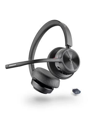 Беспроводная гарнитура Poly Voyager 4320 Сертифицированный Microsoft Bluetooth-ключ В комплекте Микрофон с функцией шумоподавления В комплекте Легкий Год изготовления