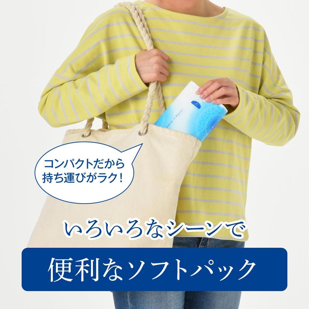 Elleair Soft Pack Tissue Plus Water 120 Pairs X 90 Packs Packs X 9 Tiered (+Water) (5 Pieces) [Half Case] [Simple Case]