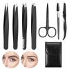 Подводка для бровей и определение Уход за глазами 7 шт. Ножницы для бровей Набор для ухода с сумкой-упаковкой Инструменты для триммера из нержавеющей стали