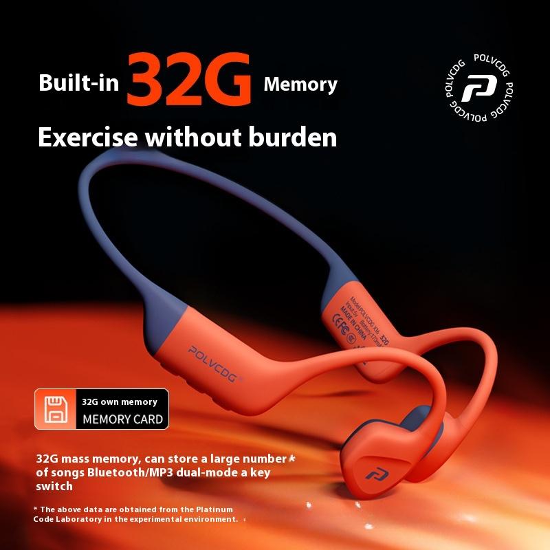 Частная модель Bluetooth-гарнитура с костной проводимостью X16 с памятью 32 ГБ, не внутриушная гарнитура с костной проводимостью, спортивная водонепроницаемая