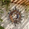 Minimalist Metal Wall Ornament Sun Moon Star Art Hollow Cutout Iron Hanging Decor Contemporary Home Accents Rustic Sculpture for Living Room Bedroom