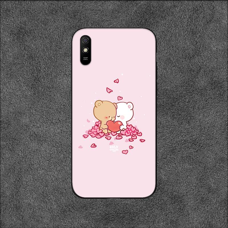 Милый чехол для телефона с изображением медведя цвета молочного мокко для Xiaomi9 10 11PRO LITE Redmi NOTE7 8 9 10A PRO K40 Poco3 Shell