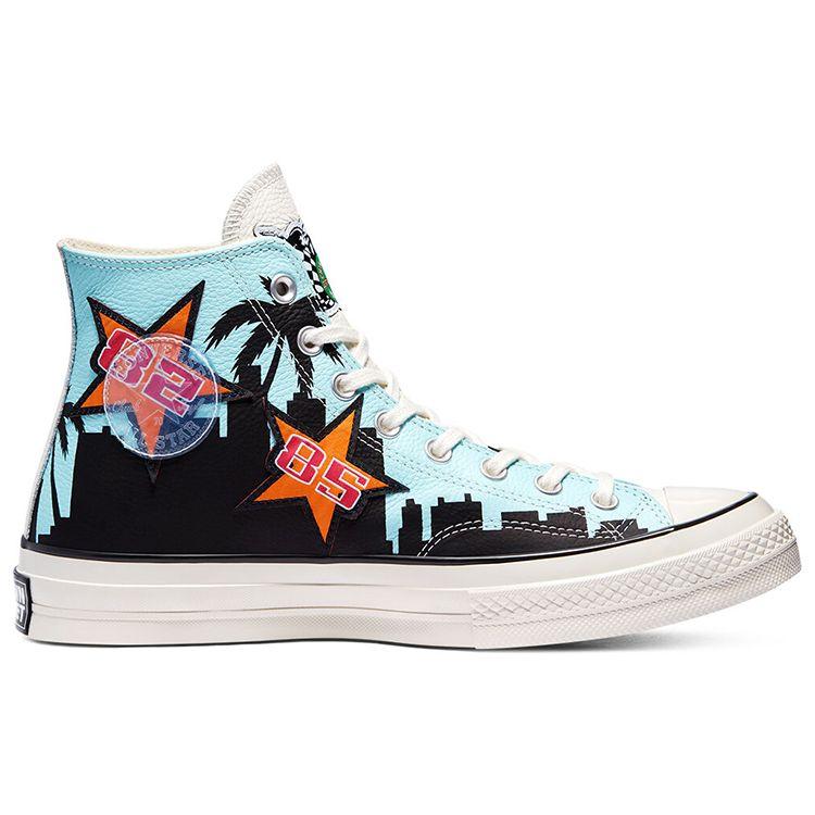 Chinatown Market x Converse Chuck 70 High Куртка Чемпиона Lakers Унисекс Кроссовки Синий Бассейн Черный 171242C