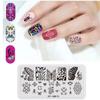 1 PC  Nail Art Templates Stamping Plate Design Flower Butterfly Glass Temperature Lace Stamp Templates Plates Image Decor