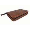 Portfolio Padfolio Business Organizer A4 Case Goat Leather Folder Zipper Bag