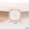 Zinc Alloy Pearl Flower Clog Accessories - DIY Shoe Buckle Decoration