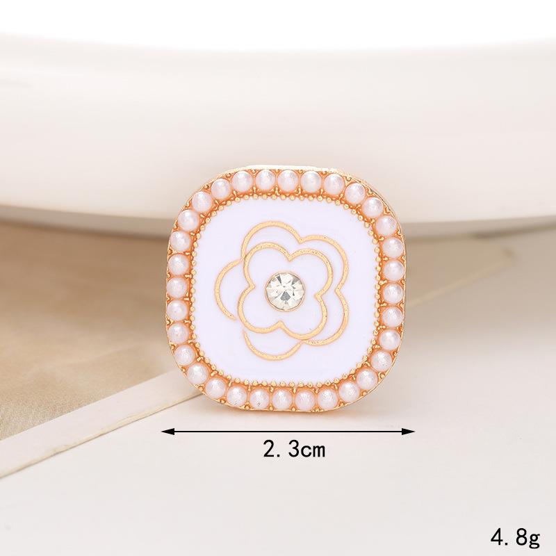 Zinc Alloy Pearl Flower Clog Accessories - DIY Shoe Buckle Decoration