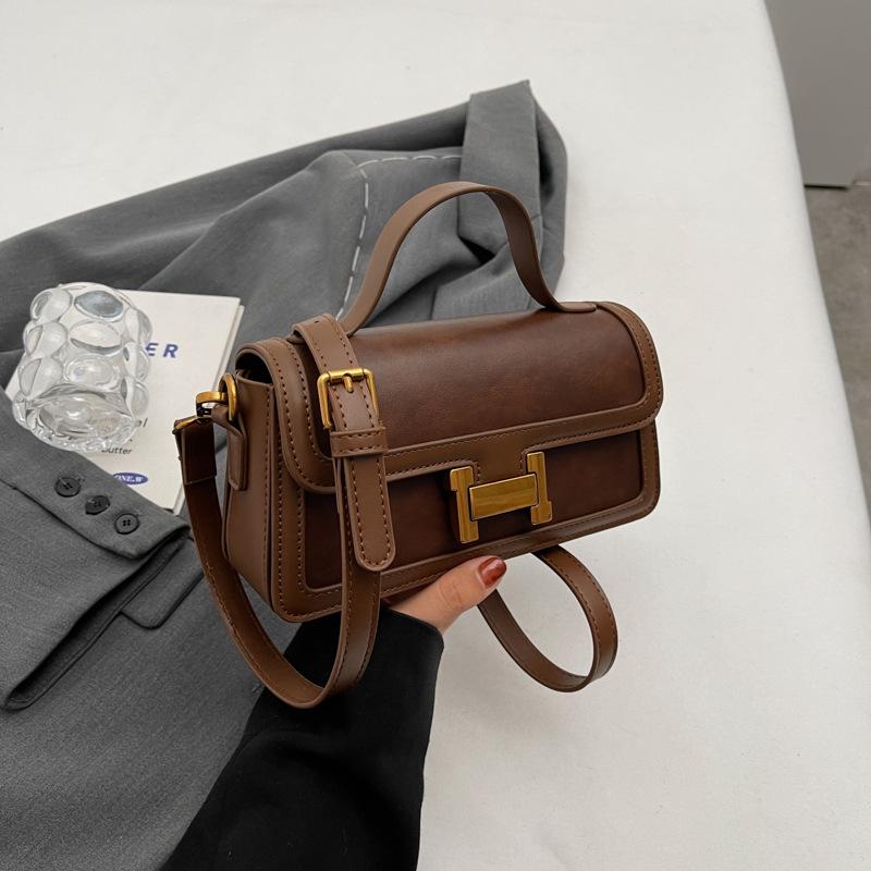 Retro Versatile Handbag Bag Fashion High Sense Small Square Bag Commuter Casual Shoulder Bag Women