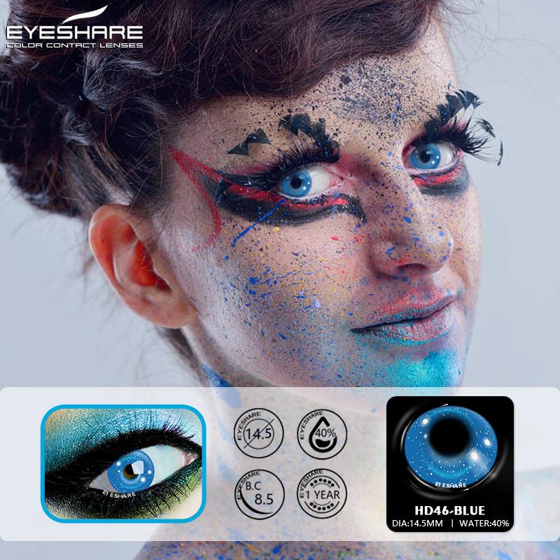 Eyeshare Косплей Фиолетовый Цвет Контактные Линзы для Глаз Синие Линзы Colorcon Аниме Coser Линзы Макияж Глаз Pupilentes