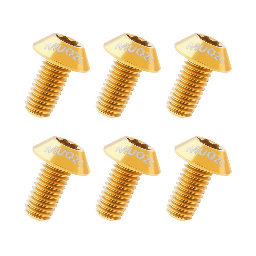 6pcs Titanium Bike Disc Brake Rotor Bolts Disc Brake Rotor Fixing Bolts Cycling Accessories