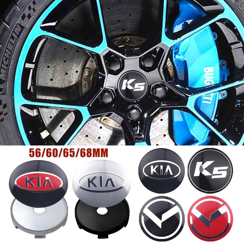 AABJA1 4Pcs 56/60/65/68MM Car Styling Aluminum Wheel Center Hub Cap Stickers For KIA K5 K K6 Optima Sorento RIO Picanto Ceed Sportage 4