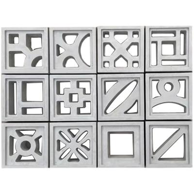 Пластиковая форма для полого кирпича, декоративная цементная форма, античное окно, цветок, забор, садовая настенная сетка, фоновая форма для кирпичной стены 20*20*6 см