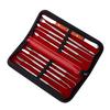 Stainless Steel Wax Carvers Set Double Ended Wax Carver with Storage Case 10pcs Dental Waxing Tool