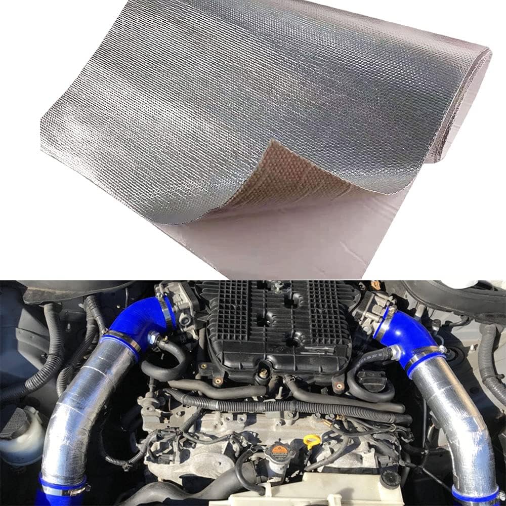 Aluminum Backed Aluminized Self Adhesive 12'' X 48’',Fiberglass Thermal Ulation Material High Temp Protection