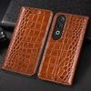 Флип-чехол из натуральной кожи крокодила для Sony Xperia 1 5 10 II III IV V VI VII, кошелек для телефона, деловые чехлы