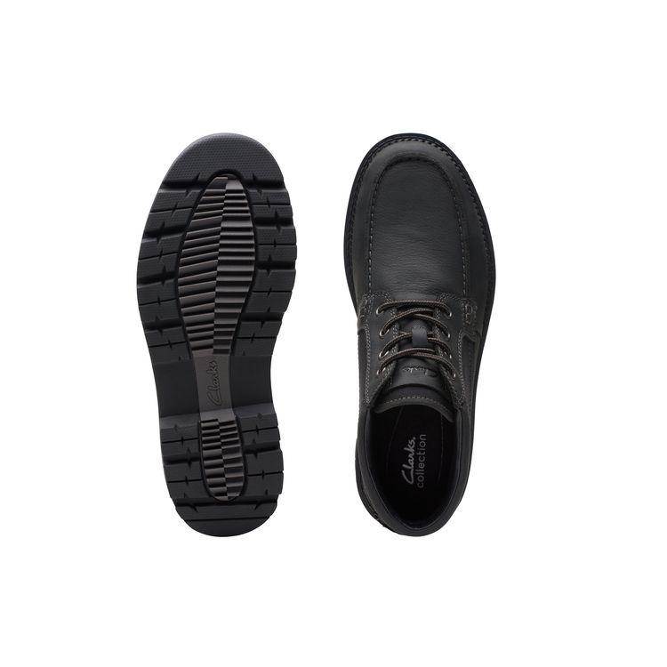 Clarks Серия Maple Кожаные Удобные Универсальные Нескользящие Прочные Короткие Уличные Ботинки Мужские ботинки Черный 261759007