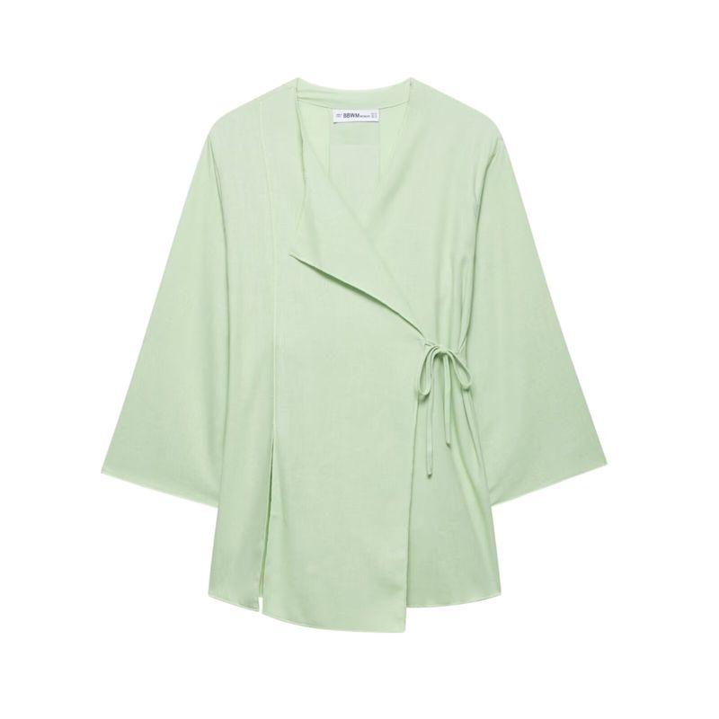 Kaslead New Arrival Women's Clothing Fashion Style Kimono Cross Outwear Casual Pants 6078572 5057572