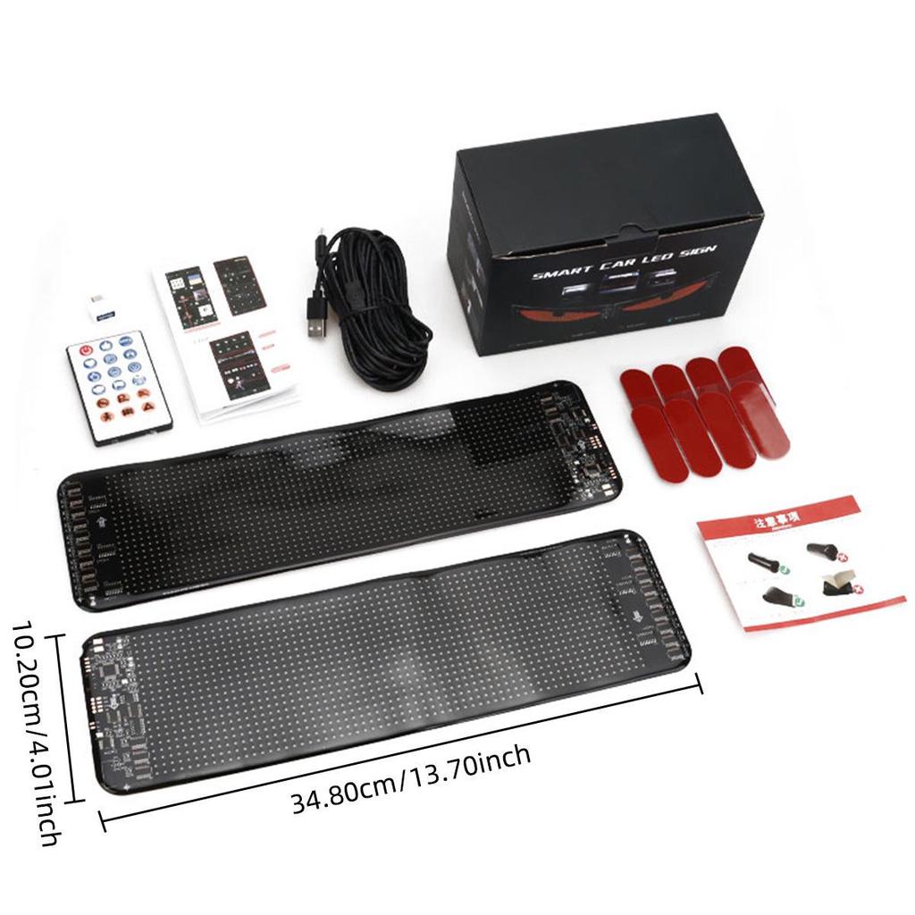 LED Car Soft Screen Light - USB Flexible Bluetooth Display with Full Color and Devil's Eye for Windows