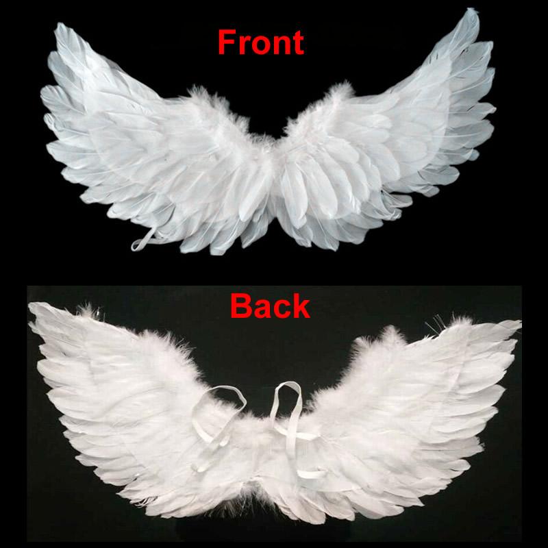Костюм феи с крыльями ангела, нарядное платье с белым пером