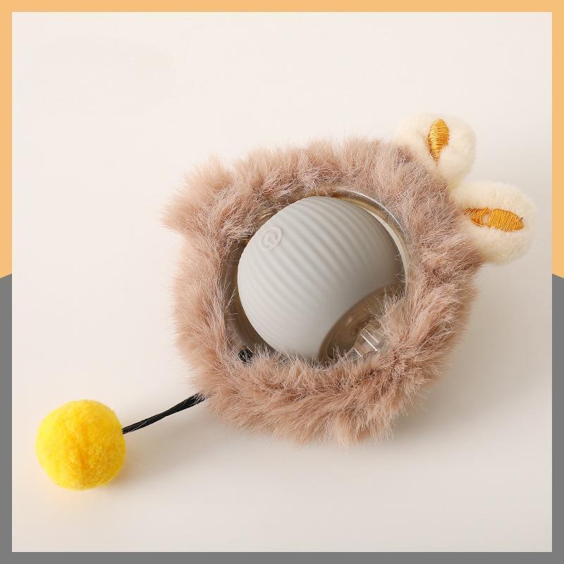 Умные игрушки для кошек Автоматический катящийся мячик Поддельный хвост Перезаряжаемая электрическая интерактивная игрушка для домашних животных Дрессировка собак и кошек Имитация хвоста мыши