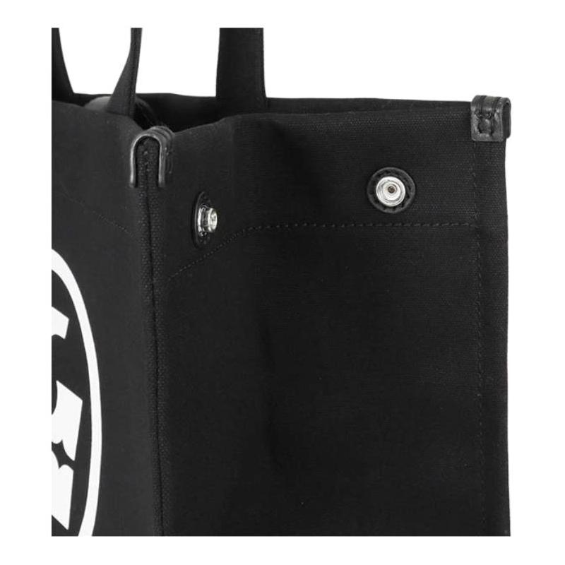 TORY BURCH Ella brand logo embellished hidden magnetic buckle bridge design cotton canvas tote bag tote bag shopping bag shoulder bag 148792-001