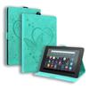 Для планшета Amazon Fire 7 2026 Кожаный чехол, Ретро матовый кожаный чехол с тиснением-бабочкой и кармашками