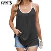 Women's Fashion Casual Summer Spring Solid Color Print Sleeveless U-Neck Blouses & Shirts