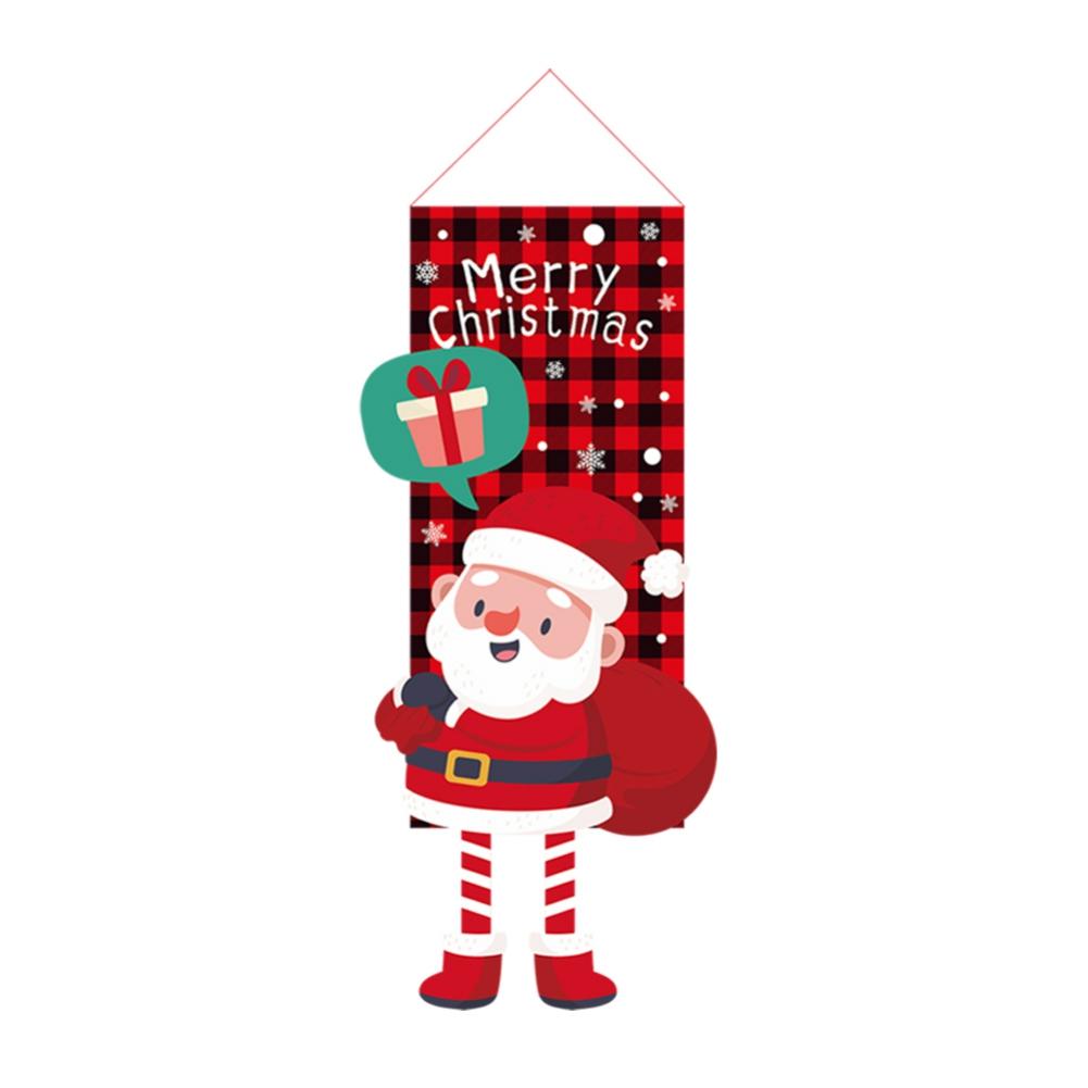 С Рождеством крыльцо дверь баннер подвесной орнамент Санта-Клаус Снеговик флаг украшение для дома Рождество Navidad