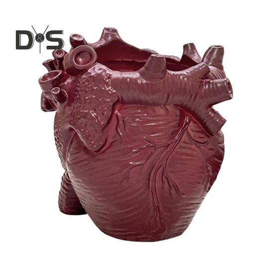 Маленький держатель для ручек в форме человеческого сердца, реалистичная 3D-модель анатомии сердца, настольный органайзер для хранения кистей для макияжа, ручек